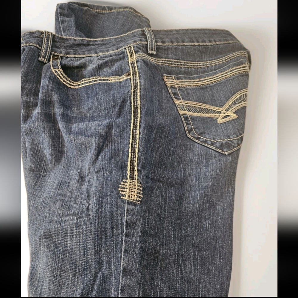 Cruel Girl Abby Denim Womens Embroidered Blue Jeans Size 32/13S 29 Inch Inseam - Picture 6 of 10